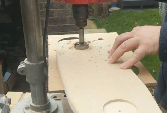 Drilling out rear panel bass port holes