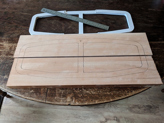 Front panel marked using 3D printed template