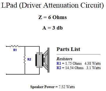 L-Pad driver attenuation circuit.