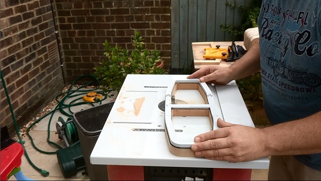 Flush trimming the MDF slices